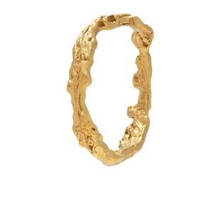 18k Gold-plated textured cactus ring size 7 from Loveness Lee